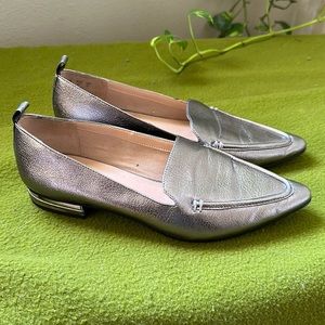 Franco Sarto Silver Loafers